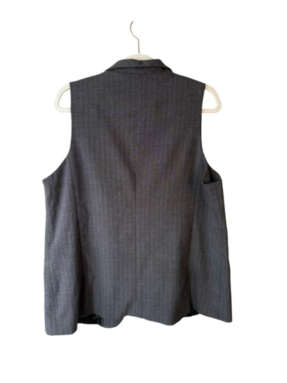 Jessica Charcoal Sleeveless Blazer Vest Size 18W Office Career Business Casual - Picture 3 of 12